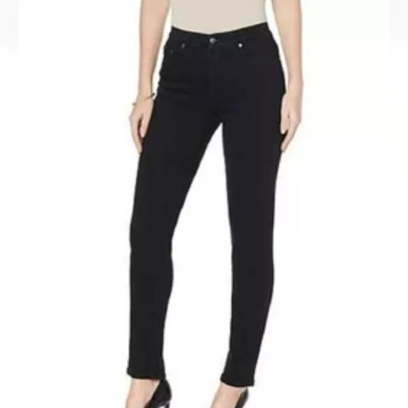 Diane Gilman Black Denim Stretch Pants NWT Sz. 24 WT - Picture 10 of 12